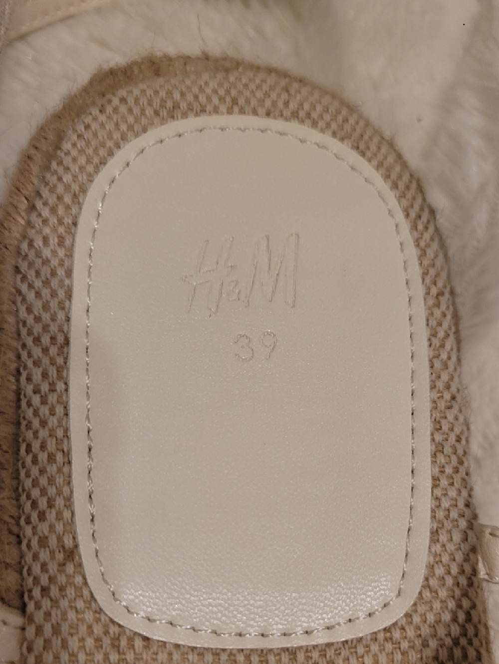 H&M Neutral Espadrille Sandal with Rhinestone Straps - Picture 2 of 7
